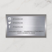 Carte De Visite Logo en acier de construction | Couleur | Menuiser (Dos)