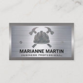 Carte De Visite Logo en acier de construction | Couleur | Menuiser (Devant)