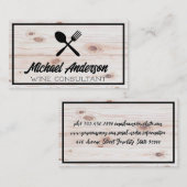 Carte De Visite Logo en argent | Bois (Devant / Derrière)