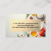 Carte De Visite Logo en argent | Ingrédients cuisines (Dos)