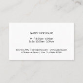 Carte De Visite Logo en argent | Pâtisseries de pain Arrière - pla (Dos)