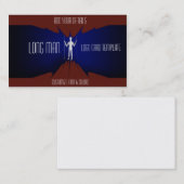 Carte De Visite Logo en argent simple de l'homme géant (Devant / Derrière)