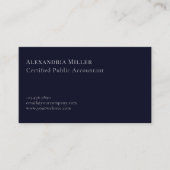 Carte De Visite Logo en argent simple et élégant (Devant)