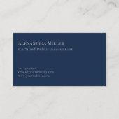 Carte De Visite Logo en argent simple et élégant (Devant)