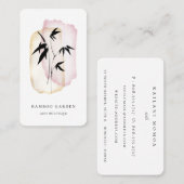 Carte De Visite Logo en bambou Abstrait (Devant / Derrière)