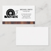 Carte De Visite Logo en bois de scie circulaire (Devant / Derrière)