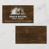 Carte De Visite Logo en bois immobilier | Bois de plan (Devant / Derrière)