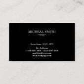 Carte De Visite Logo en coiffure avec Razor droit et Pole en coiff (Dos)