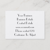 Carte De Visite Logo en cristal bleu de photo d'agate (Dos)