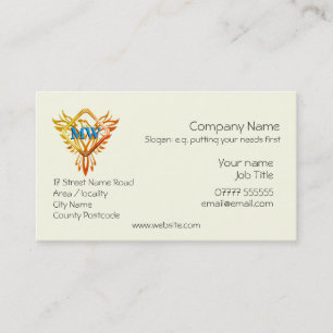 Carte De Visite Logo en hausse de Phoenix de flamme avec vos
