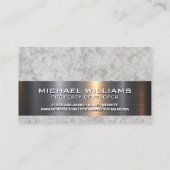 Carte De Visite Logo en marbre | Métal et pierre (Dos)