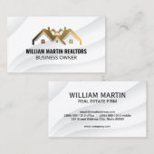 Carte De Visite Logo en métal du toit de l'immeuble d'or (Devant / Derrière)