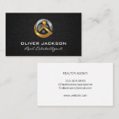 Carte De Visite Logo en métal immobilier (Devant / Derrière)
