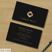 Carte De Visite Logo en or noir simple