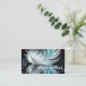 Carte De Visite Logo en plume d'écrivain créatif moderne (Debout devant)