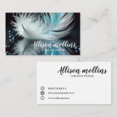 Carte De Visite Logo en plume d'écrivain créatif moderne (Devant / Derrière)