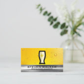 Carte De Visite Logo en verre de bière | Froth | Brasserie (Debout devant)