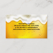 Carte De Visite Logo en verre de bière | Froth | Brasserie (Dos)