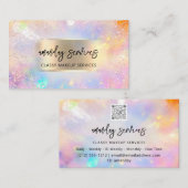 Carte De Visite Logo encadré Holographe Code QR Boutique Insérer (Devant / Derrière)