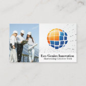 Carte De Visite Logo Energy Tech | Panneaux solaires (Devant)