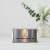 Carte De Visite Logo Entreprise | Metallique (Debout devant)