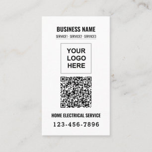 Carte De Visite Logo Entreprise QR code Travail personnalisé