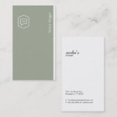 Carte De Visite Logo Entreprise (vert olive) (Devant / Derrière)