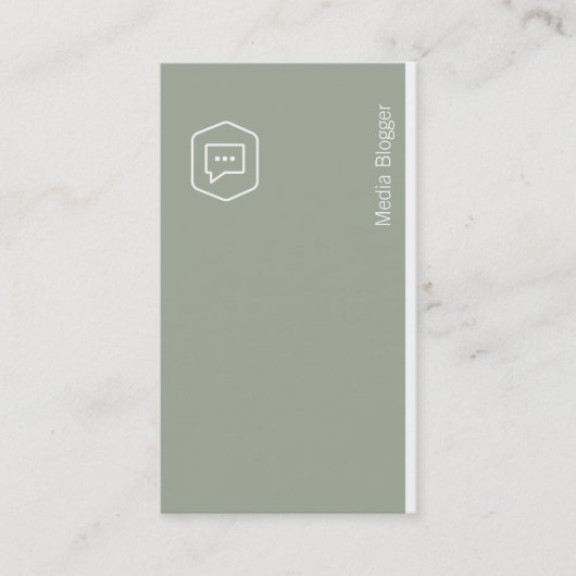 Carte De Visite Logo Entreprise (vert olive) (Devant)