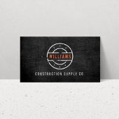 Carte De Visite Logo estampé rustique sur la construction en bois