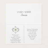 Carte De Visite Logo Esthétique de soins de la peau (Intérieur déplié)