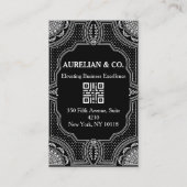 Carte De Visite Logo et code QR Art Déco Luxe (Dos)