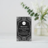 Carte De Visite Logo et code QR Art Déco Luxe (Debout devant)