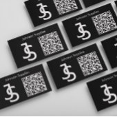 Carte De Visite Logo et code QR personnalisés d'entreprise moderne