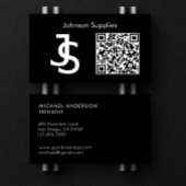 Carte De Visite Logo et code QR personnalisés d'entreprise moderne