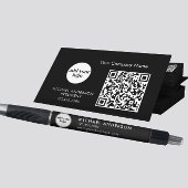 Carte De Visite Logo et code QR personnalisés pour entreprise noir