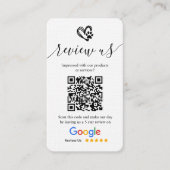 Carte De Visite Logo et code QR pour demande d'avis Google sur le (Devant)