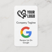 Carte De Visite Logo et code QR pour demande d'avis Google sur le (Dos)