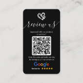 Carte De Visite Logo et code QR pour demande d'avis Google sur le (Devant)