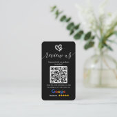 Carte De Visite Logo et code QR pour demande d'avis Google sur le (Debout devant)