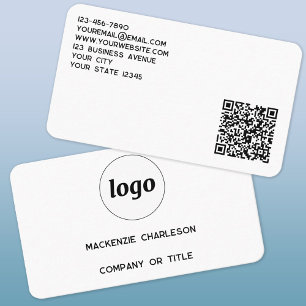Carte De Visite Logo et code QR simples