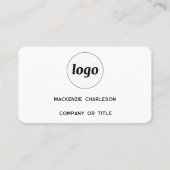 Carte De Visite Logo et code QR simples (Devant)