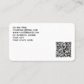 Carte De Visite Logo et code QR simples (Dos)