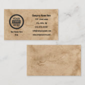 Carte De Visite Logo et informations de l'entreprise | Arrière - p (Devant / Derrière)