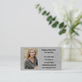 Carte De Visite Logo et informations de l'entreprise | Arrière - p (Debout devant)