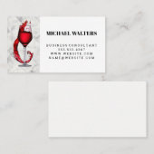 Carte De Visite Logo et marbre pour le verre d'aile (Devant / Derrière)