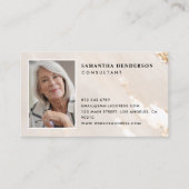 Carte De Visite Logo et photo professionnel Classy Modern Gold Foi (Devant)