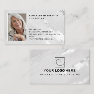 Carte De Visite Logo et photo professionnels de papier d'argent fa