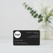 Carte De Visite Logo et texte noir simple (Debout devant)