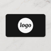 Carte De Visite Logo et texte noir simple (Dos)