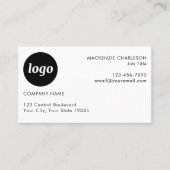 Carte De Visite Logo et texte simple (Devant)